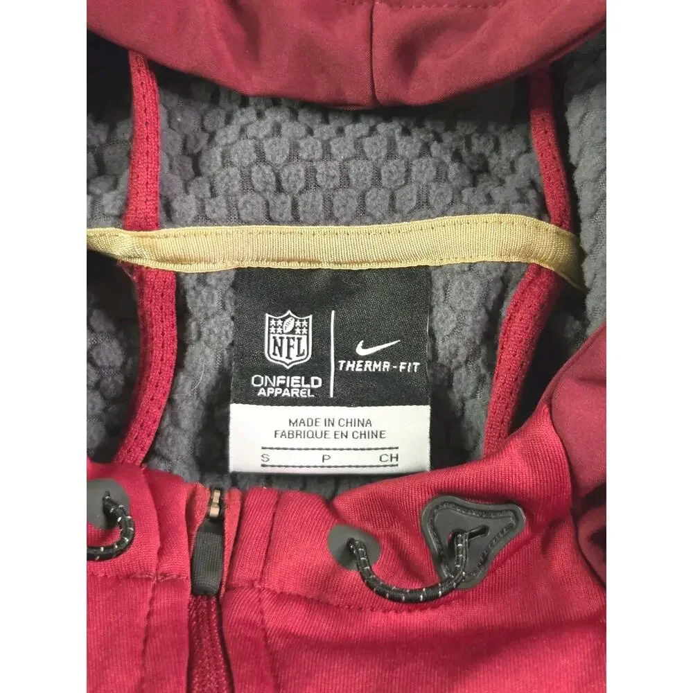 Nike NFL Arizona Cardinals Therma-Fit Men's Size S OnField Hoodie Red Full-Zip